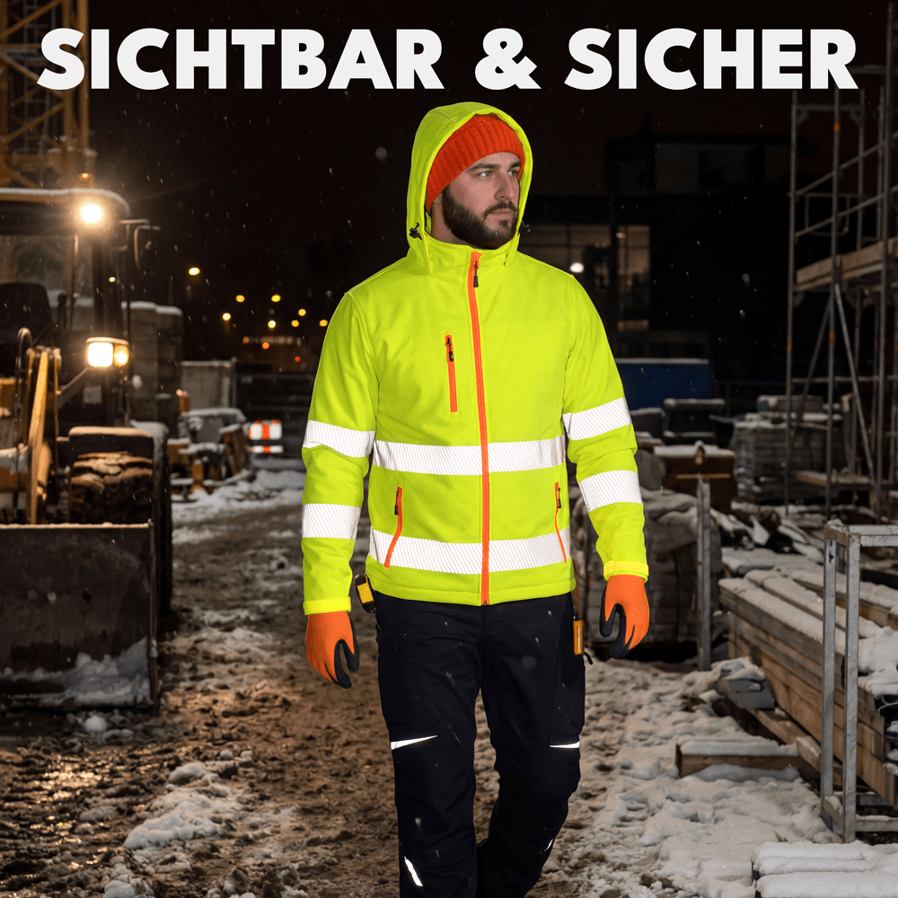 ACE Neon Lite Softshell-Warnjacke für Herren