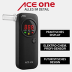 ACE One Alkoholtester + 25 Mundstücke & Kalibriergutschein