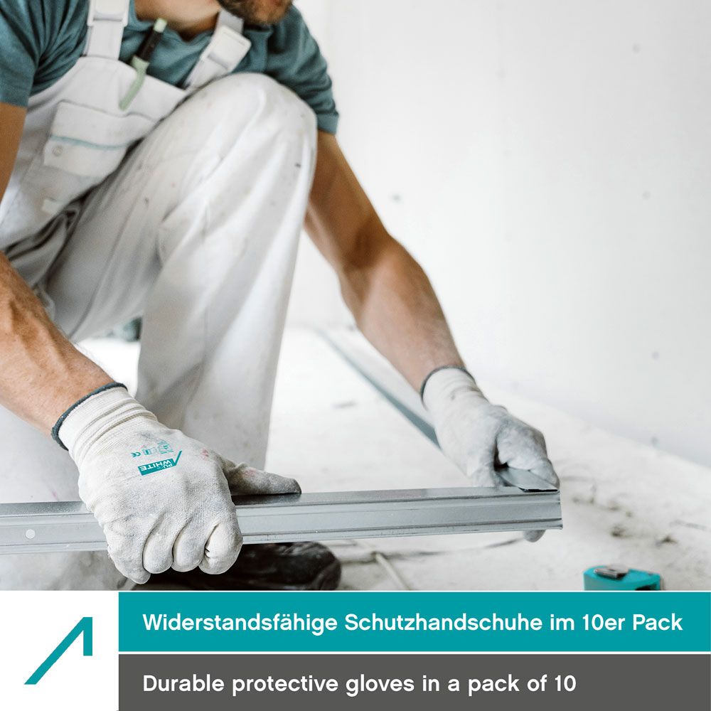 10 Paar ACE PUre White Arbeitshandschuhe (Bild 2)
