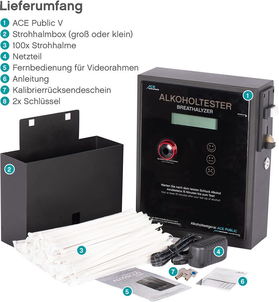 ACE Public Alkoholtester ohne Video-Rahmen (Bild 3)
