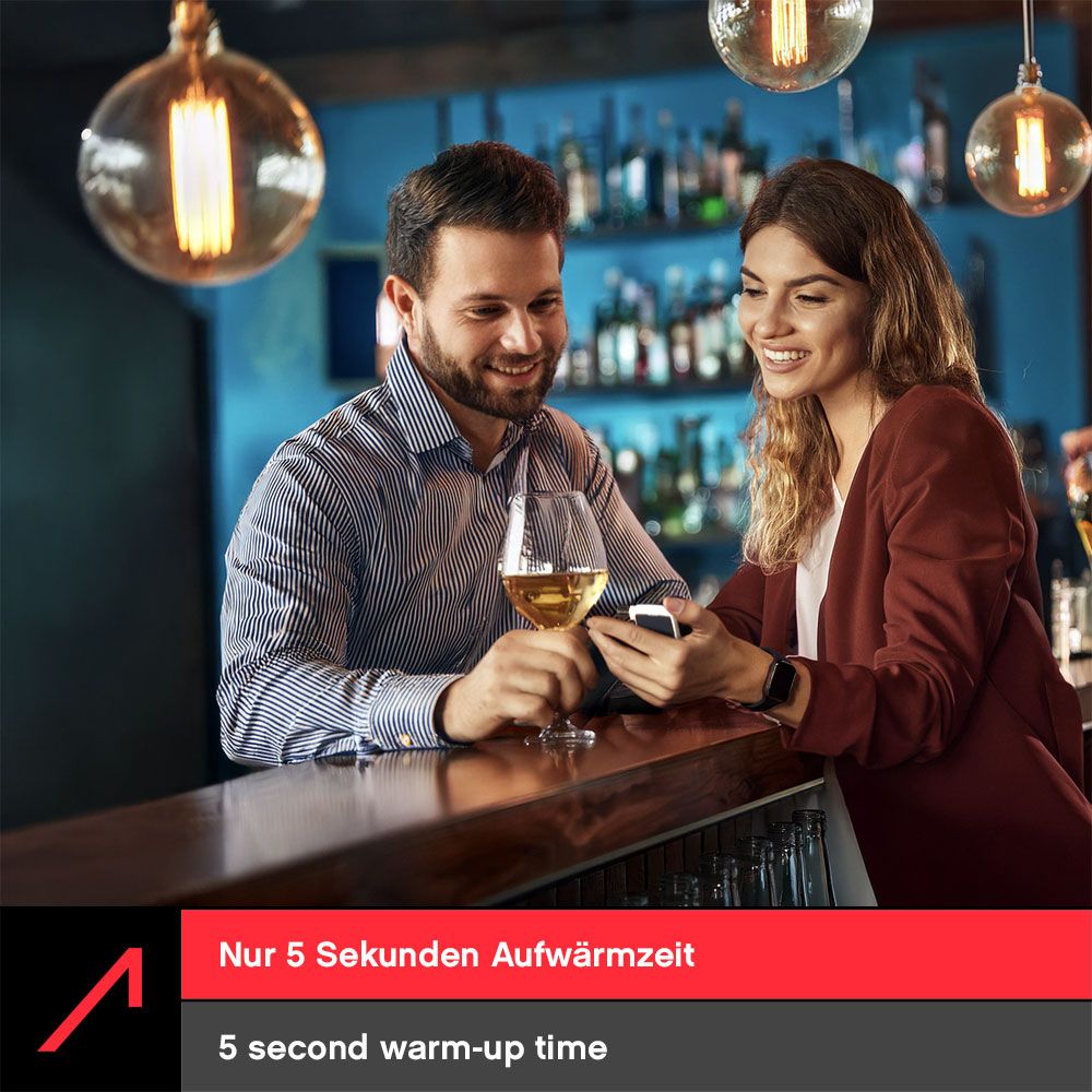 ACE XS Lite Alkoholtester mit 96,3% Richtigkeit laut TU Wien (2026) + 20 Mundstücke & Kalibrier-Gutschein (Bild 5)