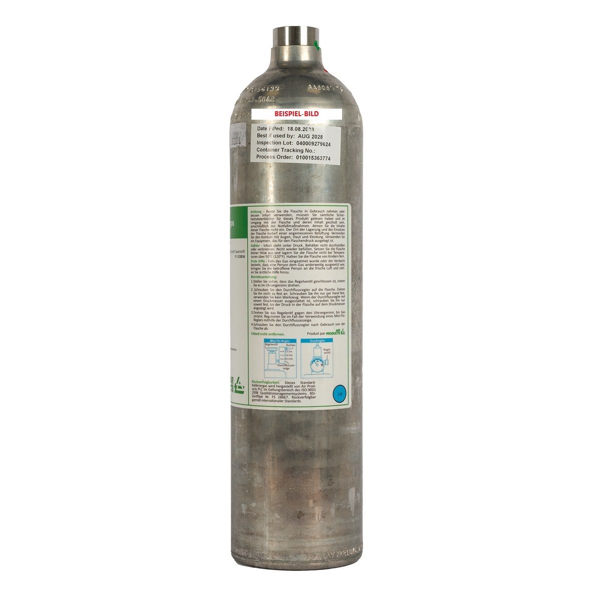 Air Products Prüf- und Kalibriergasflaschen - Kältemittel-Gas-Gemische - Aerosol (12 L), 34 L, 58 L oder 110 L Druckdosen mit langer Haltbarkeit (Bild 2)