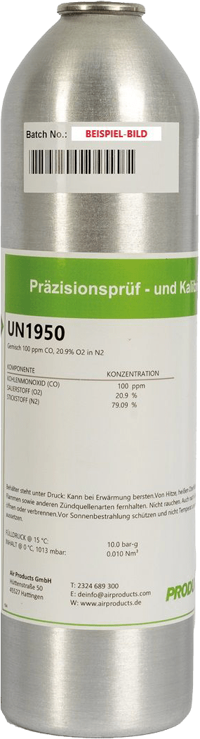 Air Products Prüf- und Kalibriergasflaschen - 4-Gas-Gemische - Aerosol (12 L), 34 L, 58 L oder 110 L Druckdosen mit langer Haltbarkeit