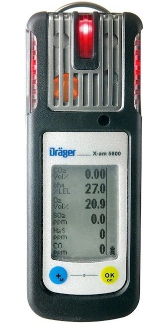 Dräger X-am 5600 - robustes und bewährtes Mehr-Gaswarngerät, im Diffusions-Betrieb oder mit optionaler Pumpe, IP67, ATEX... (Bild 1)