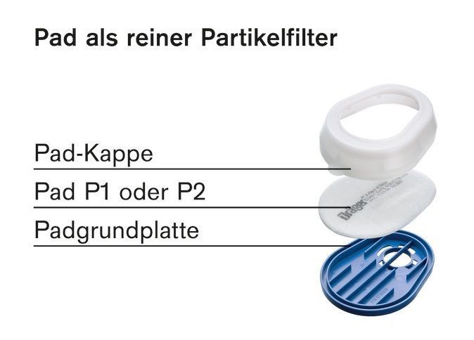 Dräger X-plore Partikel-Filter mit Bajonett-Anschluss EN143 - verschiedene Filter-Klassen P1 NR (Bild 3)