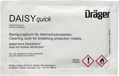 Dräger DAISYquick Reinigungstuch - Für die schnelle Reinigung von Atemschutzgeräten (VE = 10 Stück) (UN1987) (Bild 2)