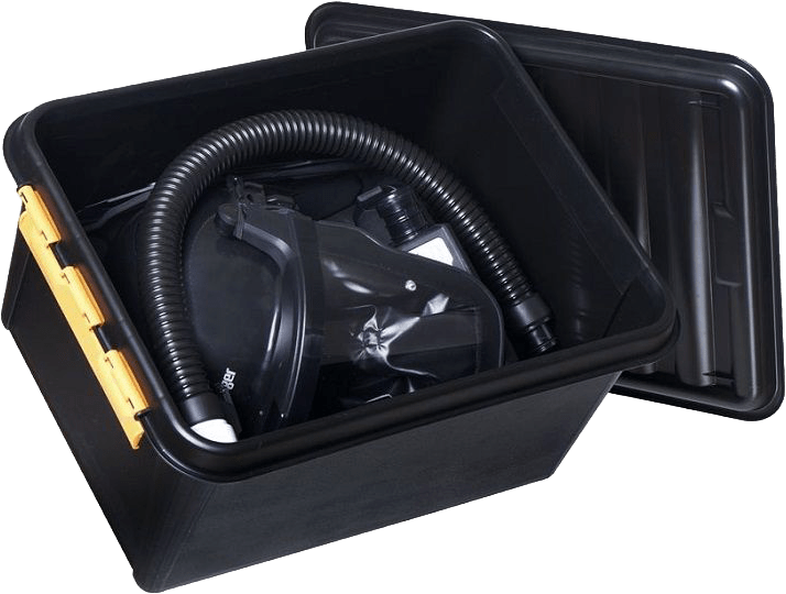 Dräger X-plore 8000 Transport Box Standard (2-teilig mit Deckel, schwarz) (Bild 1)