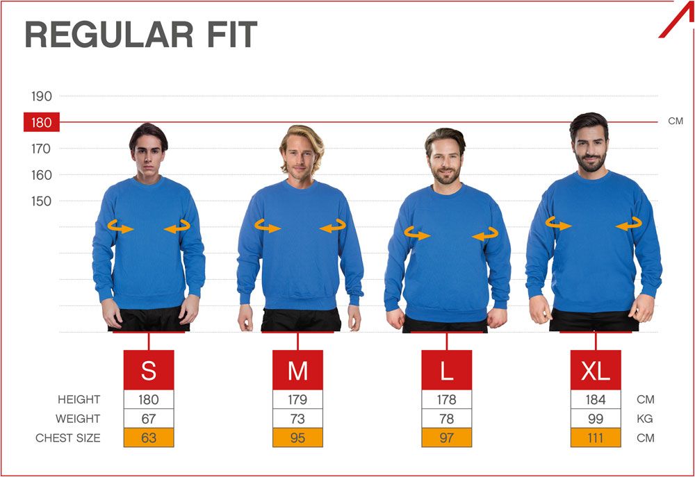 Fruit of the Loom Sweatshirt - optional mit personalisierter Bedruckung - bedruckbarer Pullover für Herren