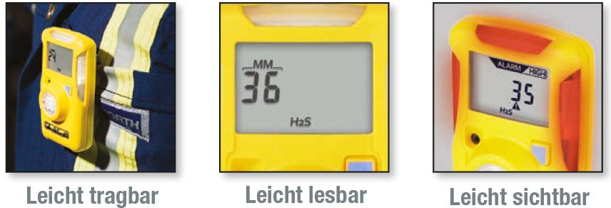 Honeywell BW Clip mit 1-Sensor (Ein-Gaswarngerät) - Auswahl zwischen folgenden Sensoren CO, H2S, O2 oder SO2 - bis zu 3 Jahre Laufzeit CO RT (0-300 ppm) (Bild 2)