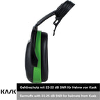 Kask Safety Helm-Gehörschutz - Kapsel-Gehörschützer für Bauhelme - Ohrenschützer für die Arbeit Grün (Bild 2)