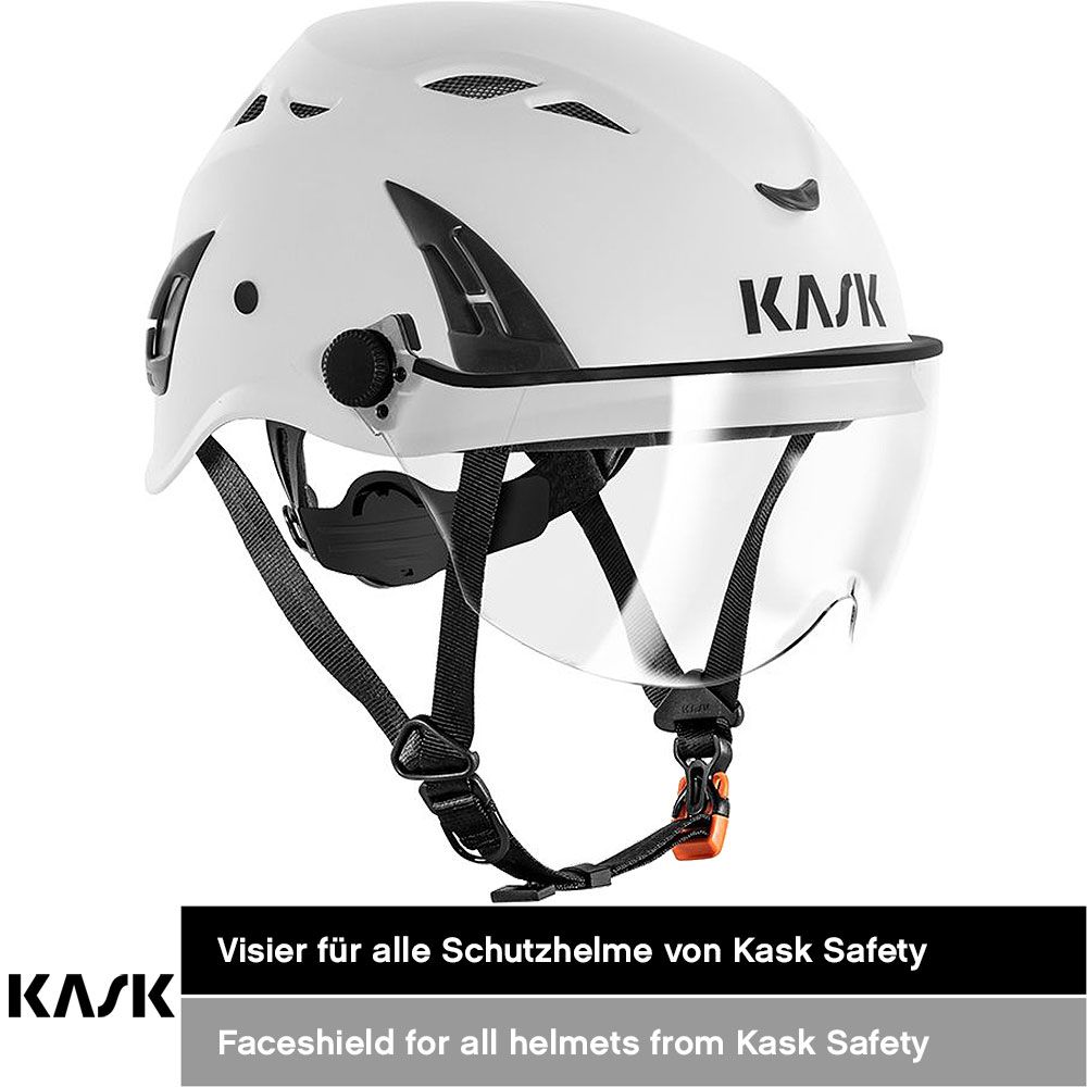 Kask Safety V2 Plus Helm-Visier - Gesichtsschutz für Schutzhelme - mit Anti-Beschlag und kratzfester Beschichtung Klar (Bild 2)