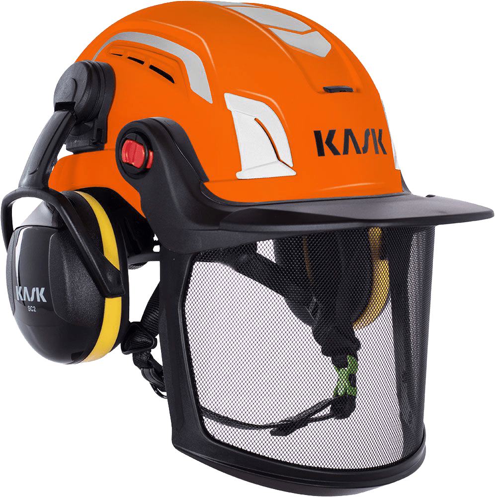 Kask Safety Zenith X Air Combo Schutzhelm mit Belüftung, Gehörschutz & Visier - Orange (Bild 1)