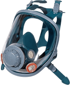 Oxyline X8 Atemschutz-Vollmaske - Gas-Maske aus Silikon mit Bajonett-Anschlüssen & Schutz-Visier - EN 136, Klasse 2 (Bild 1)