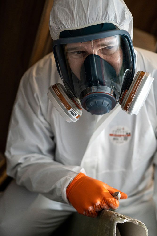 Oxyline X8 Atemschutz-Vollmaske - Gas-Maske aus Silikon mit Bajonett-Anschlüssen & Schutz-Visier - EN 136, Klasse 2 (Bild 5)