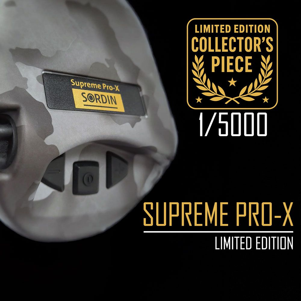 Sordin Supreme Pro-X LED Kapsel-Gehörschutz aktiv mit Leder-Kopfband - Limited Night Camo Special Edition (Bild 2)