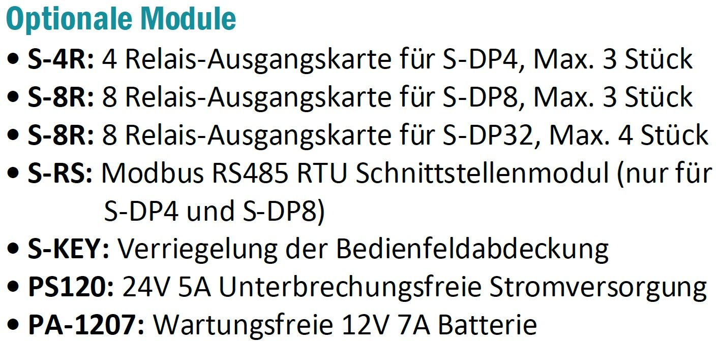 Prosense S-DP4 analoge Gaswarn-Zentrale - bis zu 4x analoge 4-20-mA Eingänge - für hohe industrielle Anforderungen (Bild 3)