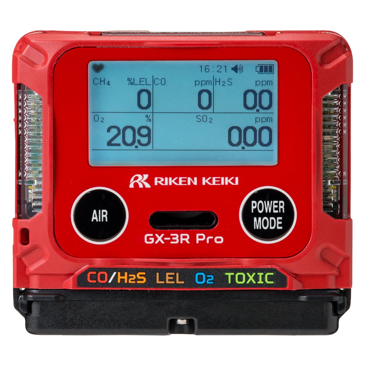 RIKEN KEIKI - GX-3R Pro - Gas-Warngerät mit Bluetooth - zuverlässig, kompakt und wirtschaftlich - das kleinste 5 Gas Warngerät auf dem Markt Ex CH4 + O2 + H2S + CO2 (Bild 2)