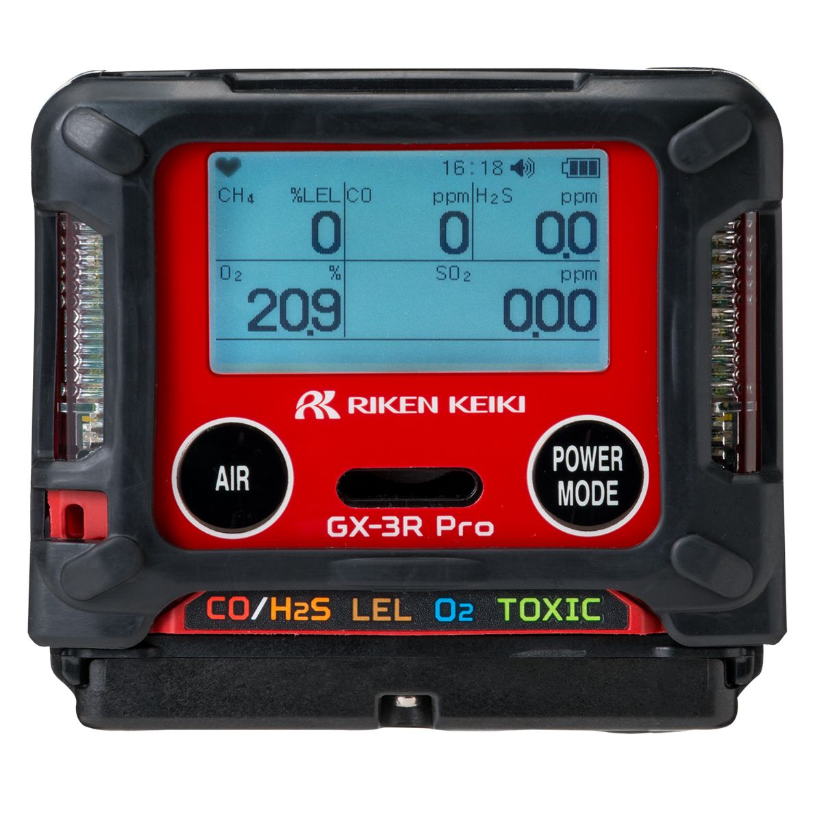 RIKEN KEIKI - GX-3R Pro - Gas-Warngerät mit Bluetooth - zuverlässig, kompakt und wirtschaftlich - das kleinste 5 Gas Warngerät auf dem Markt Ex CH4 + O2 + H2S + CO2 (Bild 3)